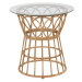 Okrúhly konferenčný stolík so sklenenou doskou v prírodnej farbe ø 50 cm Panama - Mauro Ferretti