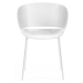 Biela kovovo-plastová záhradná stolička Yeray – Kave Home