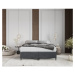 Antracitovosivá čalúnená dvojlôžková posteľ s úložným priestorom 180x200 cm Tate – Maison de Rêv