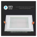 Mini LED panel štvorcový Glass zapustený 18W, 6400K, 1260lm, VT-1881G (V-TAC)