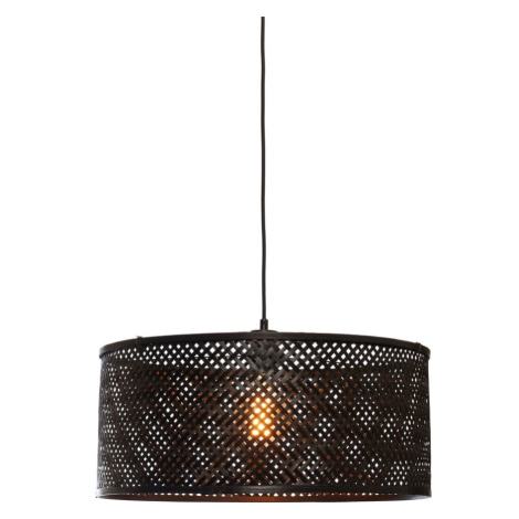 Čierne závesné svietidlo s bambusovým tienidlom ø 50 cm Java – Good&amp;Mojo Good&Mojo
