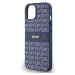 DKNY PU Leather Repeat Pattern Tonal Stripe Zadný Kryt pre iPhone 14 Blue