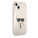 Silikónové puzdro Karl Lagerfeld na Apple iPhone 13 KLHCP13MKHTUGLGO Full Glitter Karl Head zlat