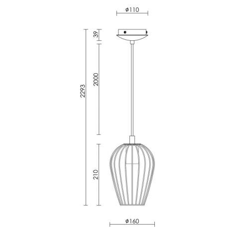 Závesné svietidlo Beacon Callam Ø 16 cm, čierna farba, kov