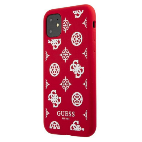 Plastové puzdro Guess na Apple iPhone 12 Pro Max GUHCP12LLSPEWRE Peony Collection červené