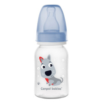 CANPOL BABIES Fľaša s potlačou CUTE ANIMALS 120ml - modrá