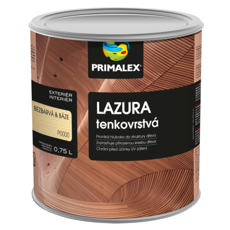 PRIMALEX - Tenkovrstvá lazúra na drevo 0,75 l 21 - orech