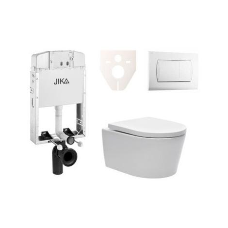 Cenovo zvýhodnený závesný WC set Jika na zamurovanie + WC SAT Brevis SIKOJW1