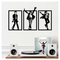 3 dielny drevený obraz - Michael Jackson