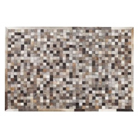 Kožený patchworkový koberec 160 × 230 cm viacfarebný ARMUTLU, 222369