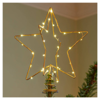 LED dekoratívne svetlo vianočné Top, zlaté