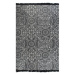 Koberec Kilim so vzorom bavlnený 120 × 180 cm sivý