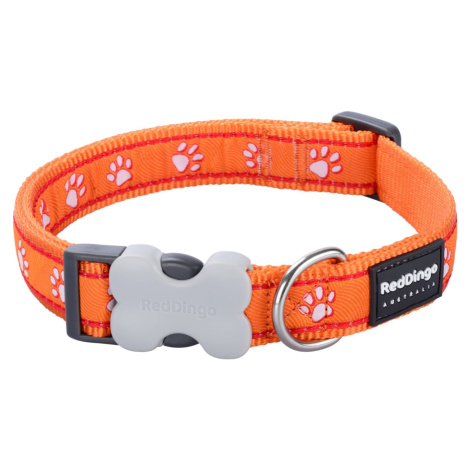 RedDingo Obojok Desert Paws Orange - 1,2/20 až 32cm