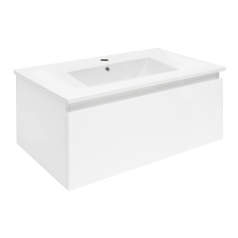 Kúpeľňová skrinka s umývadlom SAT B-WAY 79x30x45 cm biely lesk BWAY80WU4