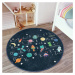 Tmavomodrý detský koberec ø 120 cm Comfort – Mila Home