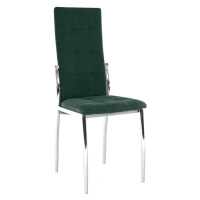 KONDELA Adora New jedálenská stolička smaragdová (Velvet) / chróm