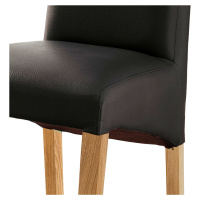 Sconto Jedálenská stolička FOXI III dub olejovaný/textilná koža čierna