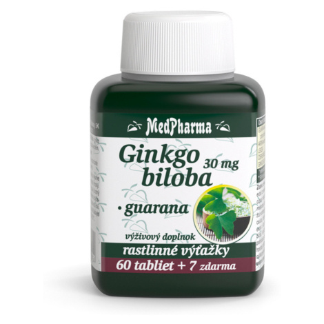 MEDPHARMA Ginkgo biloba 30 mg + guarana 67 tabliet