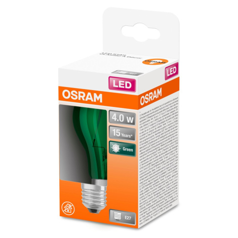 OSRAM LED žiarovka STAR CLA15 2,5 W E27 zelená