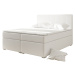 NABBI Anzia 160 čalúnená manželská posteľ s úložným priestorom biela