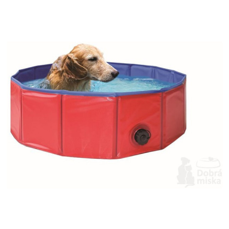 Skladací nylonový bazén pre psov 120x30cm červený a modrý 1ks Karlie