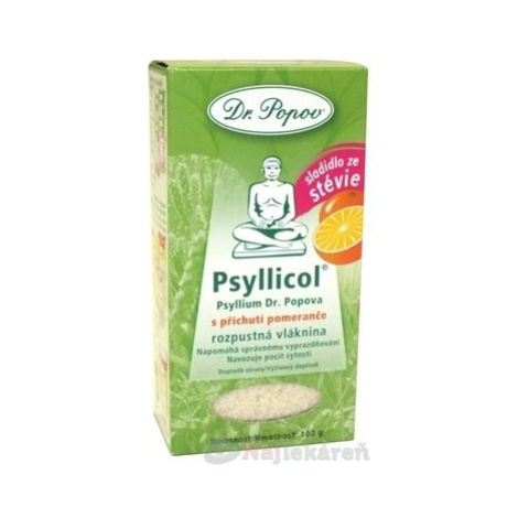 Dr.Popov Psyllicol Psyllium s príchuťou pomaranča 100 g