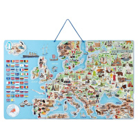 Woody Magnetická mapa Európy spoločenská hra 3 v 1 v AJ