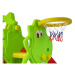 mamido Detská hojdačka + šmýkačka + basketbalový kôš 3v1 dinosaurus