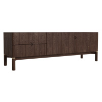 Tmavohnedý TV stolík v dekore duba 160x55 cm Arun – Unique Furniture