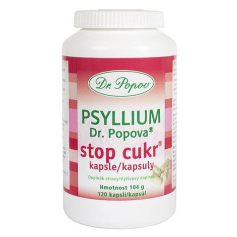 DR. POPOV Psyllium Stop cukor 120 kapsúl