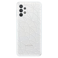 Odolné silikónové puzdro iSaprio - Abstract Triangles 03 - white - Samsung Galaxy A32