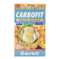 CARBOFIT Čárkll aktívne rastlinné uhlie 25 g