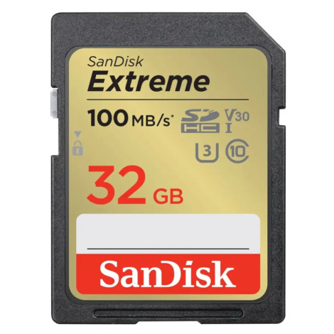 SANDISK EXTREME 32GB MEMORY CARD UP TO 100MB/S, UHS-I, CLASS 10, U3, V30