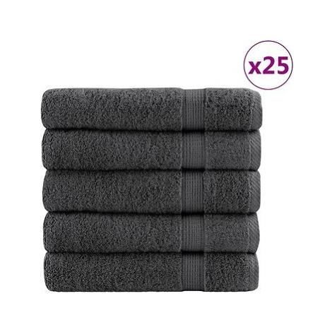 Shumee Premium 25 ks antracitové 70 × 140 cm 600 g/m2 100 % bavlna