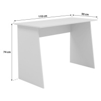 Písací Stôl V Bielej Farbe Masola Maxi 110 Cm Biely