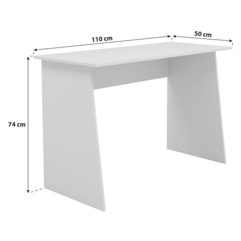 Písací Stôl V Bielej Farbe Masola Maxi 110 Cm Biely Möbelix