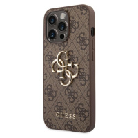 Guess PU 4G Metal Logo kryt iPhone 14 Pro Max hnedý