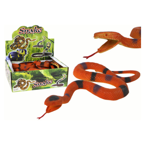 mamido Umelý gumový had hnedý s čierno-šedými škvrnami