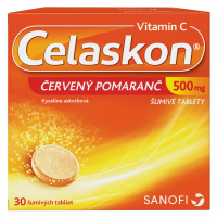 CELASKON Vitamín C 500 mg Červený pomaranč 30 šumivých tabliet