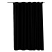SHUMEE Zatemňovacie závesy s háčikmi vzhľad ľanu, 290 × 245 cm, čierne