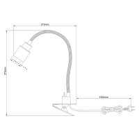 Upínacia stolová lampa Andres ohybný krk nikel