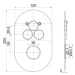 Mereo Mereo, Termostatická podomietková tlačidlová batéria - 3-cestná - oválny kryt, MER-CB60157