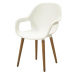 Asko a.s. ORLANDO - záhradná stolička akácia/plast biela