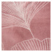 Ružová flano deka GINKO1 s lesklou potlačou 150x200 cm
