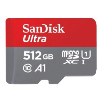 SANDISK 215424 ULTRA MICROSDXC 512GB + SD ADAPTER 150MN/S A1 CLASS 10 UHS-I