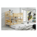 Detská poschodová posteľ s výsuvnou posteľou ERYK 160x80 cm Ružová Biela