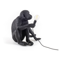 Terasové LED svietidlo Monkey Lamp sediace čierna