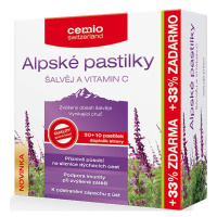 CEMIO Alpské pastilky šalvia a vitamín C 30+10 pastiliek ZADARMO