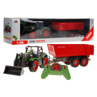 mamido Traktor s vlečkou na diaľkové ovládanie RC zeleno-červený