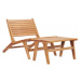 Záhradná stolička s podnožkou teakové drevo Dekorhome,Záhradná stolička s podnožkou teakové drev